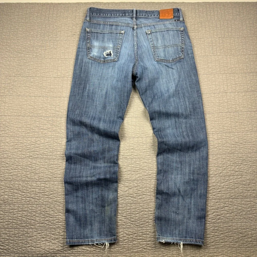 Lucky Brand 221 Original Straight Jeans Men 34x32 (36x32) Medium Wash Distressed